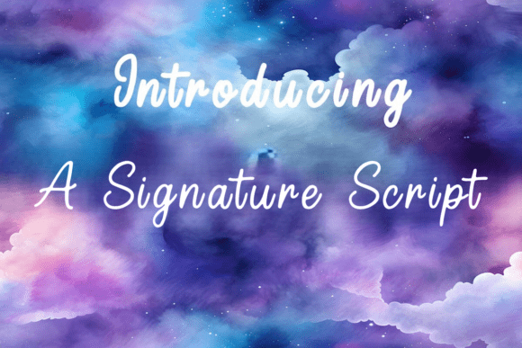 A Signature Script Font for Digital Design