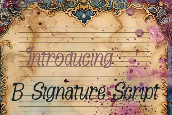 B Signature Script: A Refined Typeface for Editorial Design