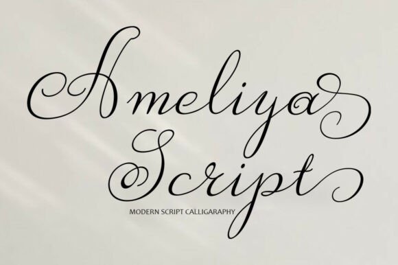 Elevate Your Brand with the Ameliya Script Typeface