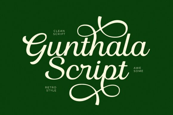 Gunthala Script: A Retro Typeface for Modern Branding