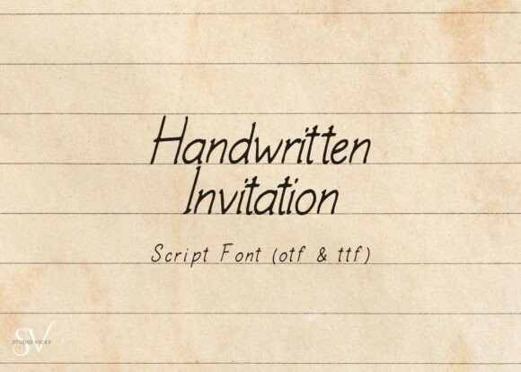 Handwritten Invitation Script Font for Crafters