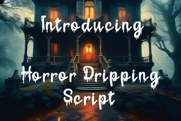 Horror Dripping Script Typeface for Crafters