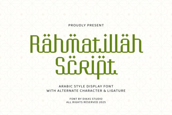 Rahmatillah Script: A Typeface for Elegant Branding