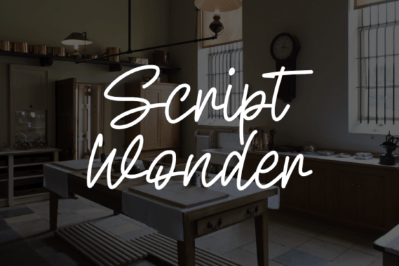 Script Wonder Typeface for Branding