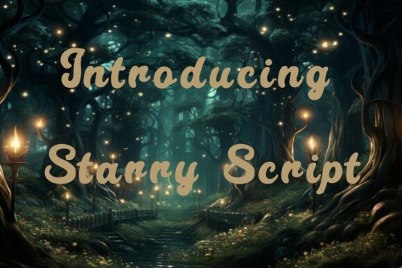 Starry Script: A Radiant Typeface for Web Headers